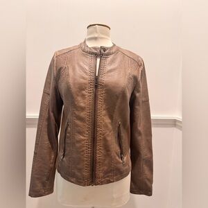 Faux Leather Brown Jacket